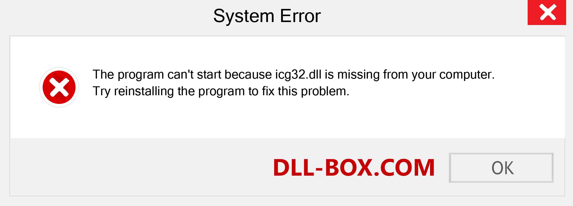  icg32.dll file is missing?. Download for Windows 7, 8, 10 - Fix  icg32 dll Missing Error on Windows, photos, images